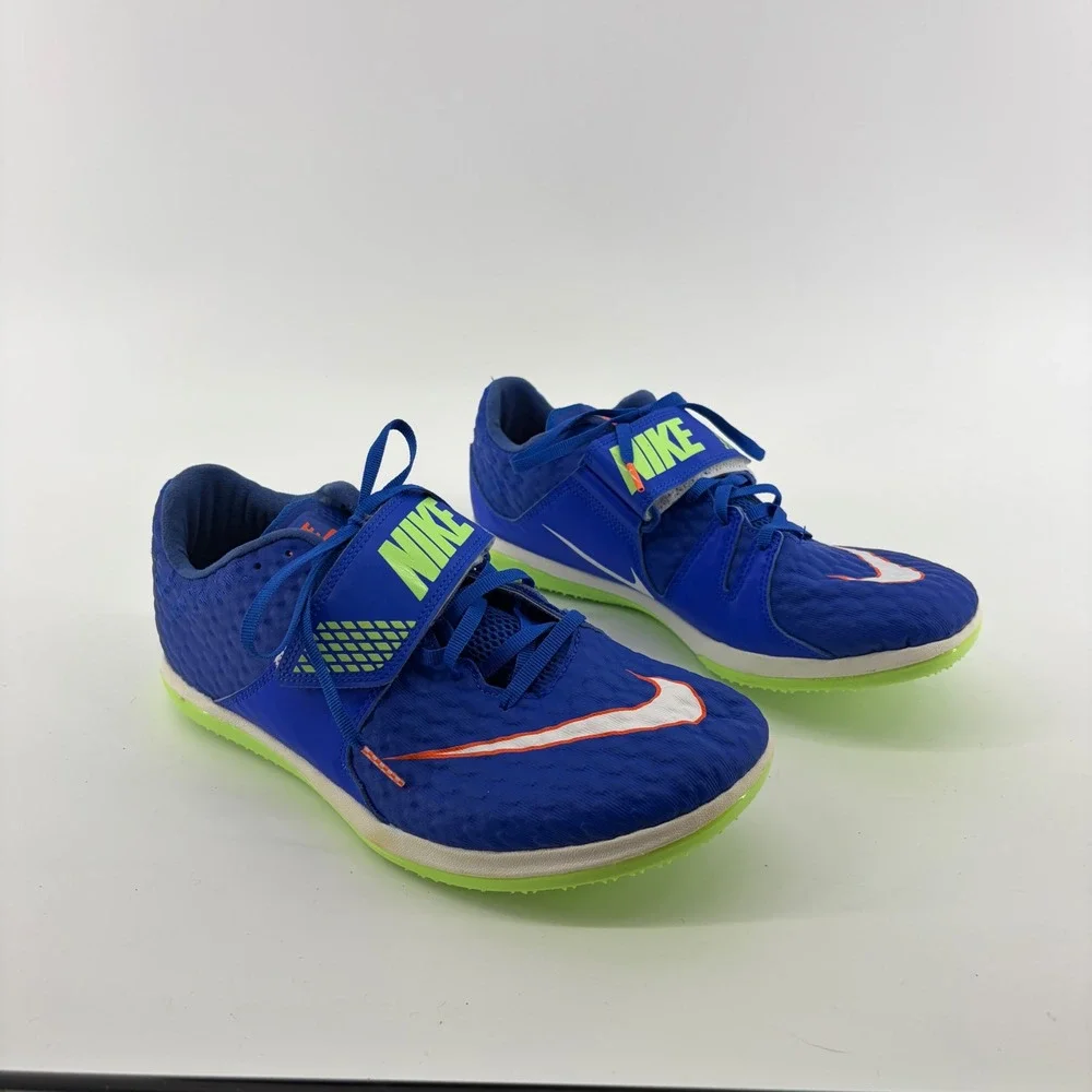 Nike Mens 10 Blue Zoom HJ Elite High Jump Track Field Spikes 806561-400